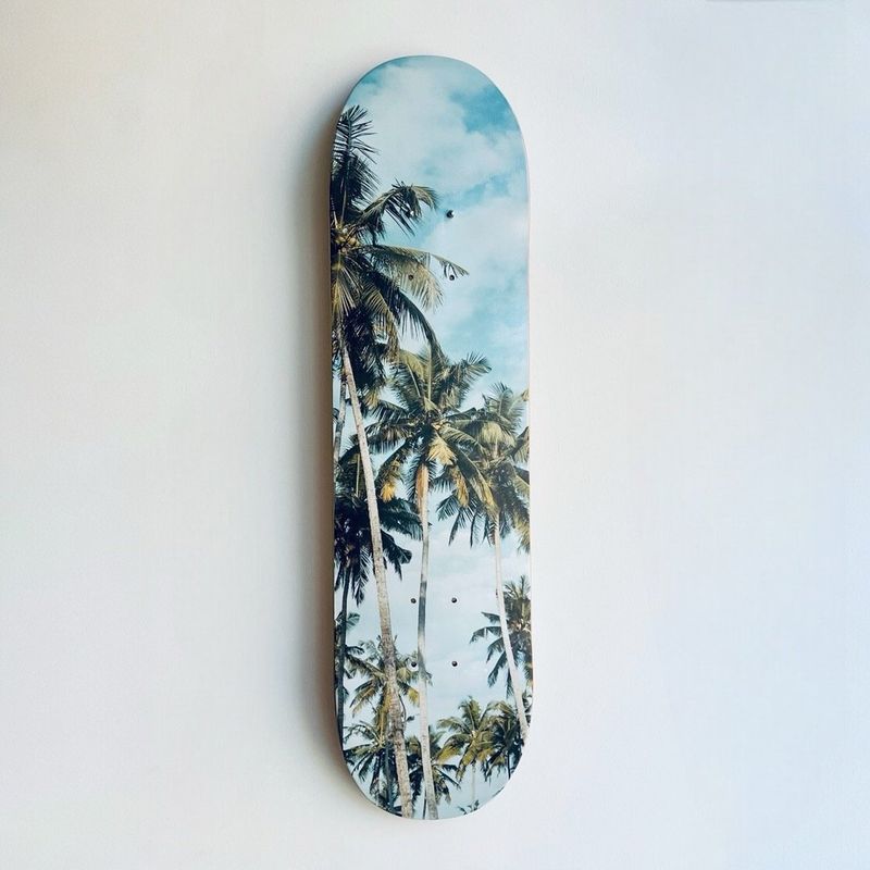 GENERICO - Cuadro Mural Tabla Skate Palmeras