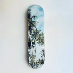 GENERICO - Cuadro Mural Tabla Skate Palmeras