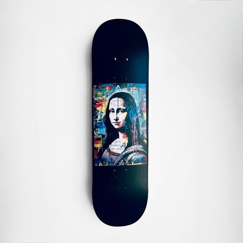 GENERICO - Cuadro Mural Tabla Skate Monalisa