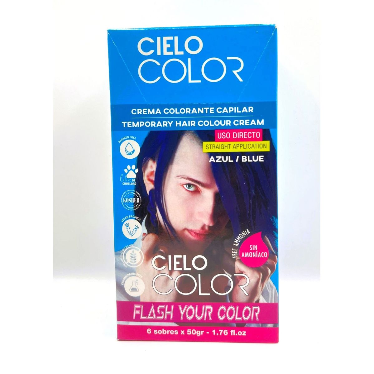 OTOWIL - Tinte Cielo Color Sin Amoniaco Tono AZUL - 50gr Otowil