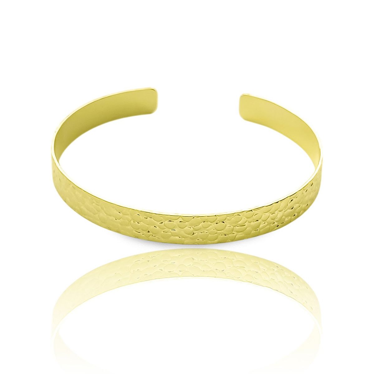 ANDREA COGGIOLA JOYAS - Pulsera Esclava Isidora Texturada Enchapado Oro 18K