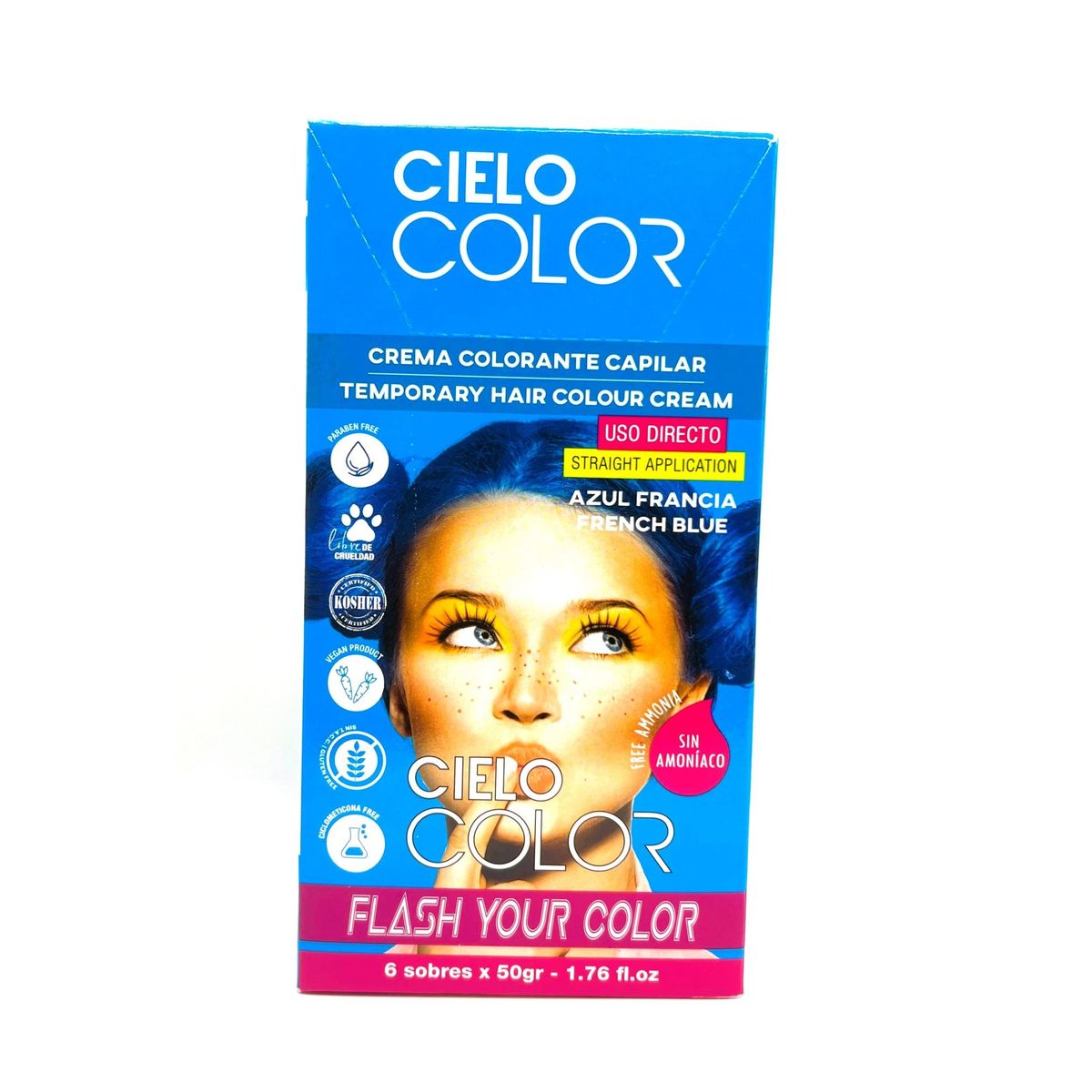 OTOWIL - Tinte Cielo Color Sin Amoniaco Tono AZUL FRANCIA - 50gr Otowil