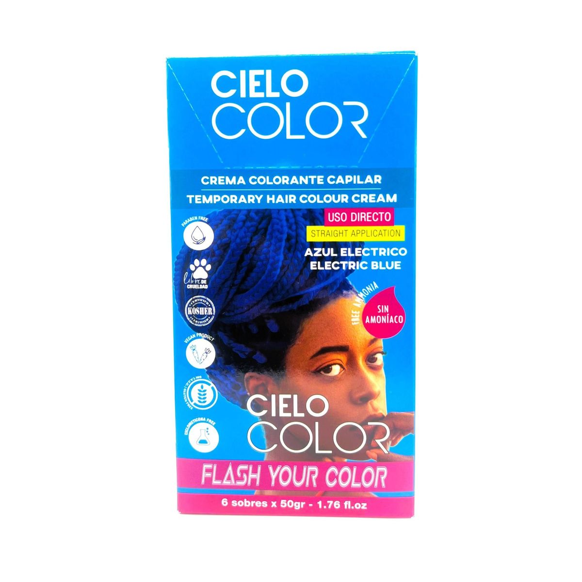 OTOWIL - Tinte Cielo Color Sin Amoniaco Tono AZUL ELECTRICO - 50gr Otowil