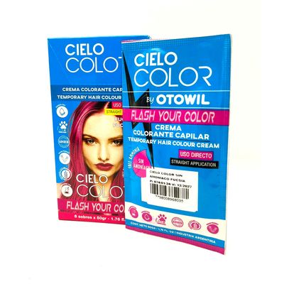 Imagen 2 del producto Tinte Cielo Color Sin Amoniaco Tono FUCSIA - 50gr