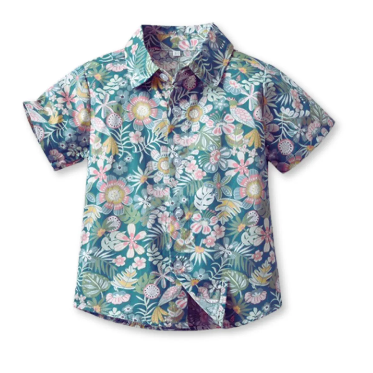 JUMP KIDS - Camisa Hawaiana Manga Corta Niño de 6 Meses a 7 Años Tropical Surtido