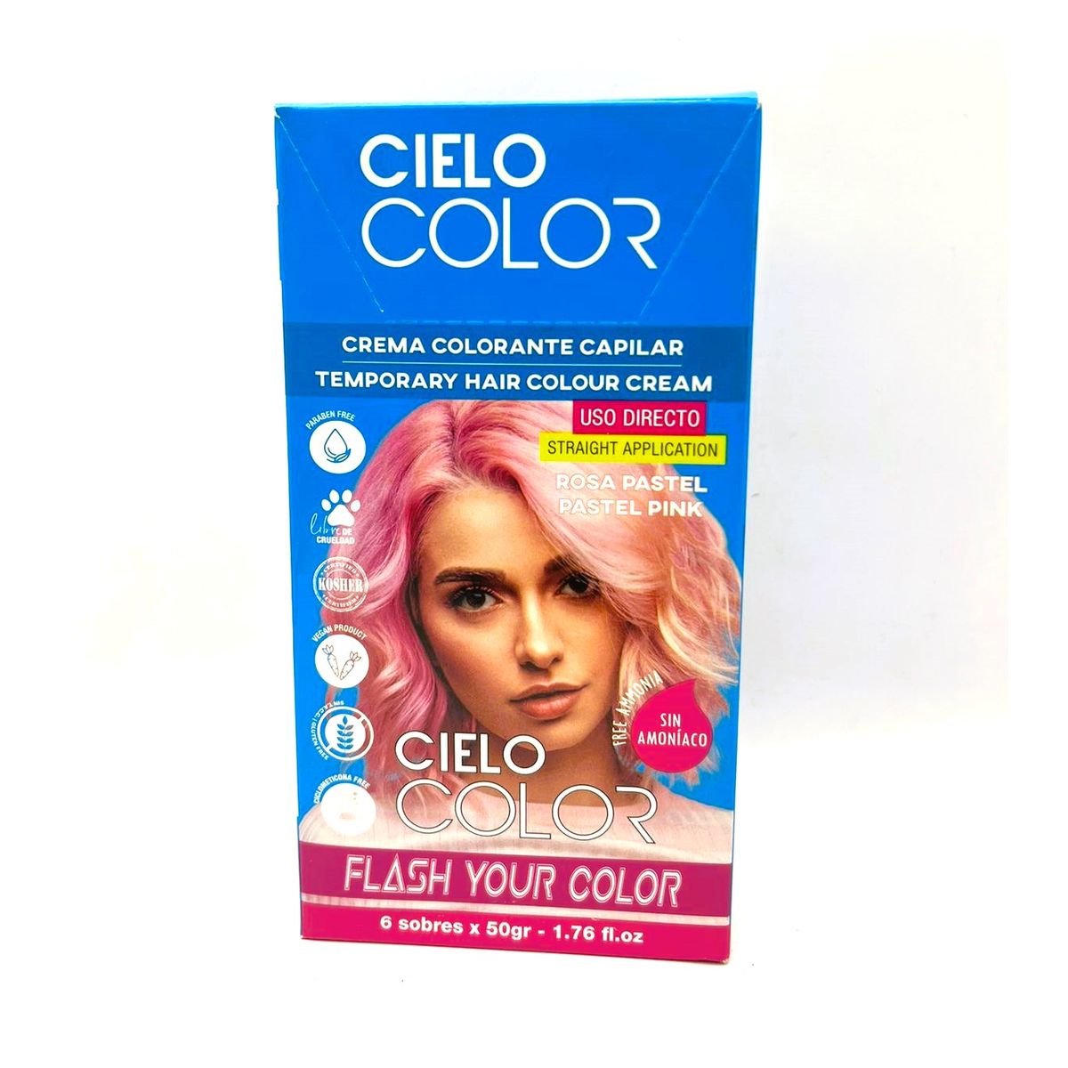 OTOWIL - Tinte Cielo Color Sin Amoniaco Tono ROSA PASTEL - 50gr Otowil