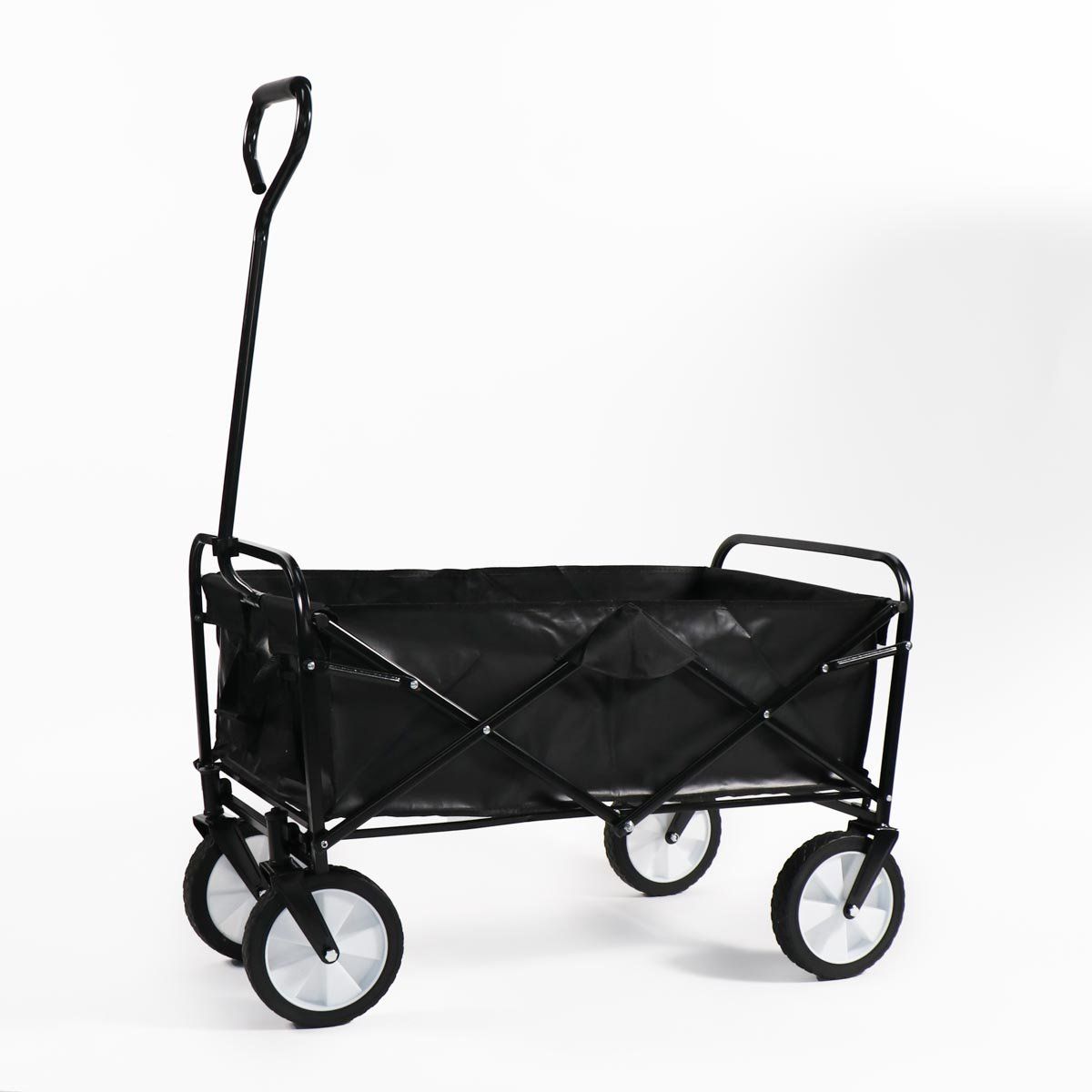 CITYSHOP - Carrito Plegable para Compras de Poliéster 600D Reforzado Capacidad 80 kg Color Negro