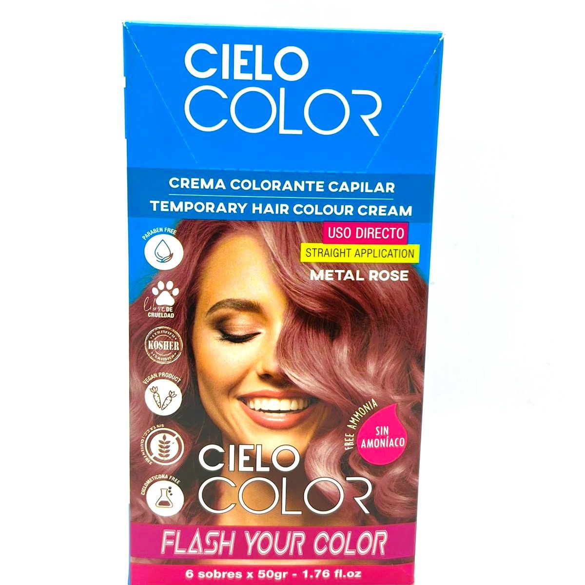 OTOWIL - Tinte Cielo Color Sin Amoniaco Tono ROSA METAL - 50gr Otowil
