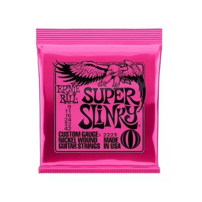 VHEX - Cuerdas Guitarra Eléctrica Ernie Ball Super Slinky 9-42