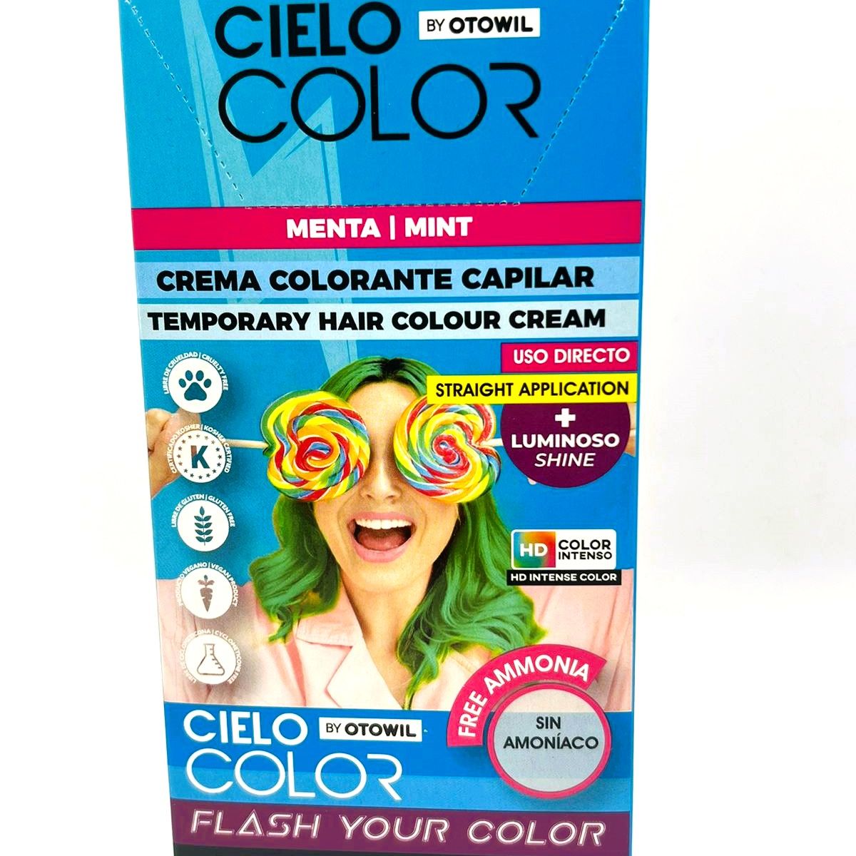 OTOWIL - Tinte Cielo Color Sin Amoniaco Tono VERDE MENTA - 50gr Otowil