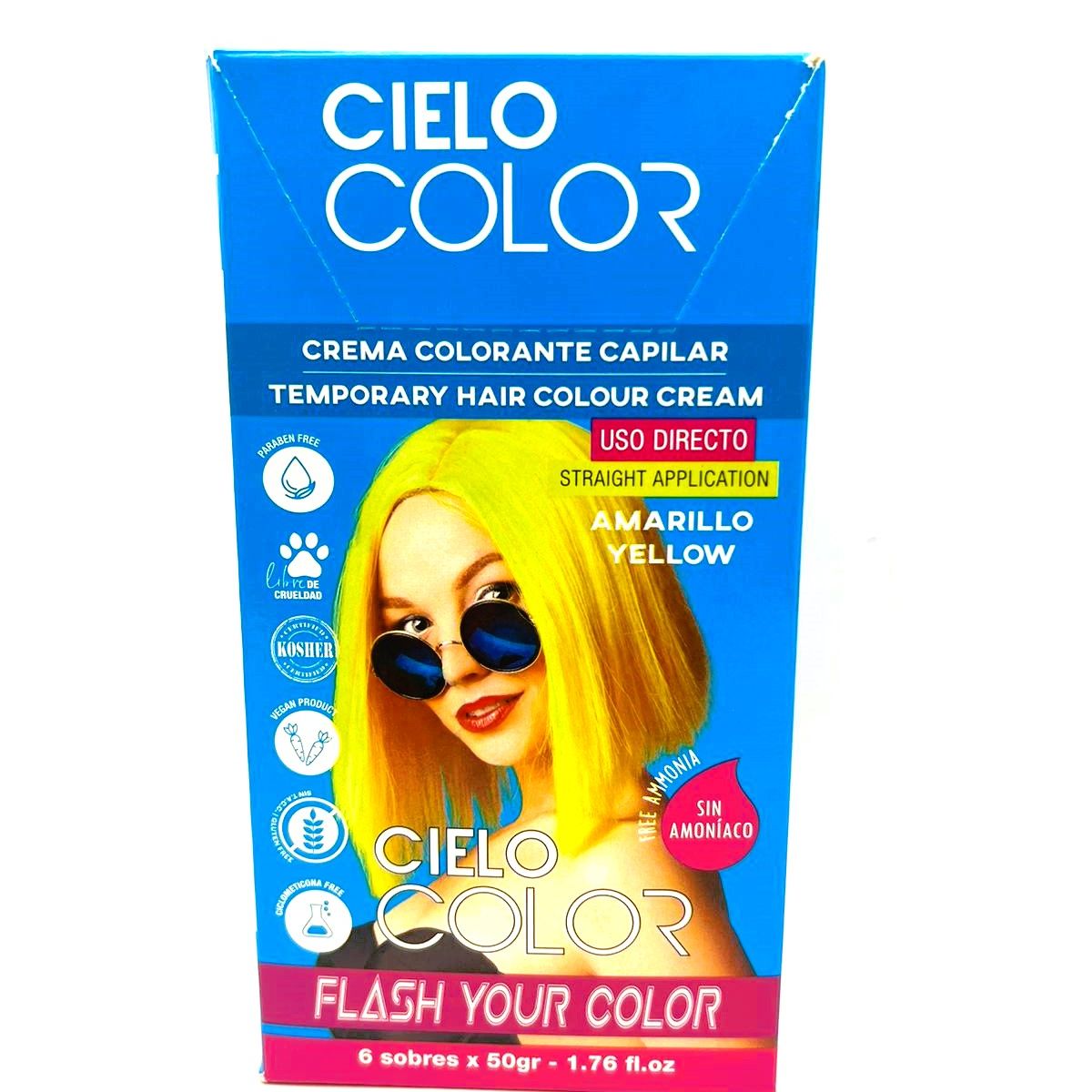 OTOWIL - Tinte Cielo Color Sin Amoniaco Tono AMARILLO - 50gr Otowil