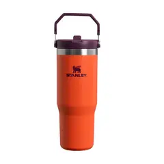 STANLEY - Botella Térmica Flip Straw Tigerlily Plum - 887 ml - Naranjo