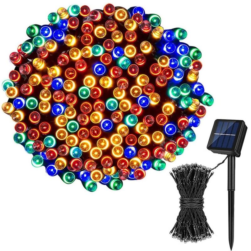 GENERICO - Luces Navidad Guirnalda Solar 100 Led 10 Metros Decorativa