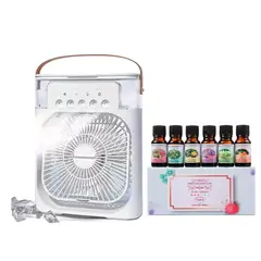 IRM - Ventilador Enfriador + Humidificador Con 6 Aceites Aromático