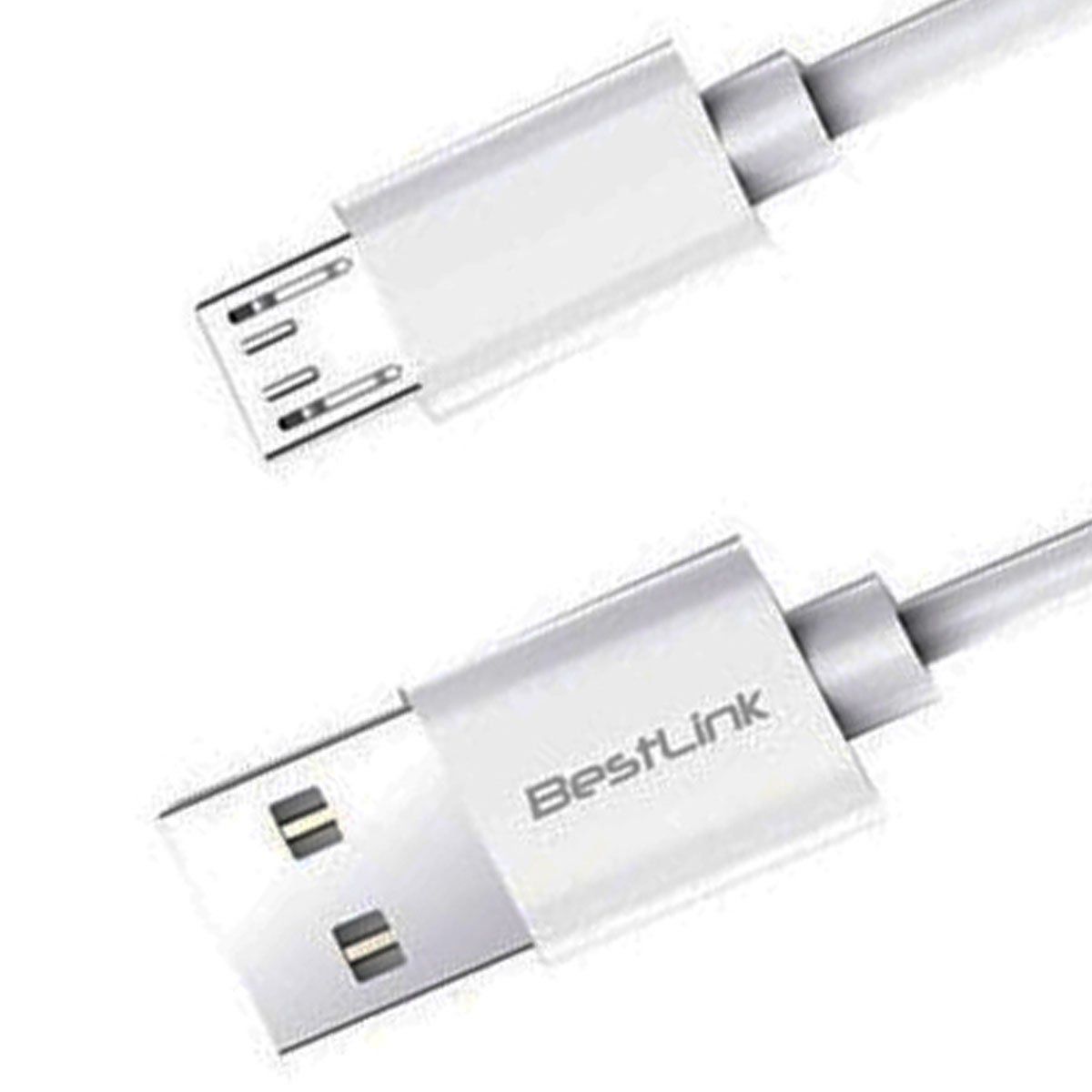 BESTLINK - CABLE  MICRO USB A USB, COLOR BLANCO.