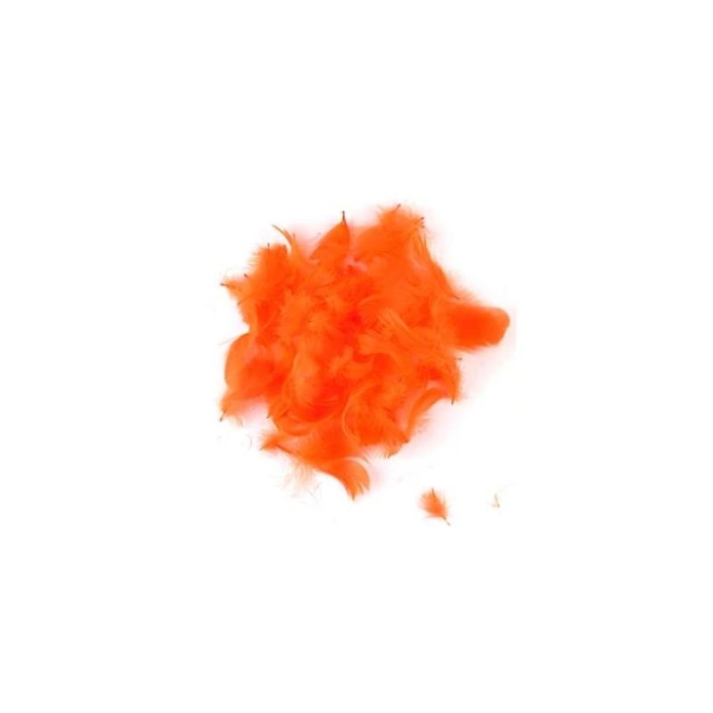 GENERICO - Plumas Naranjas Pequeñas 100pcs