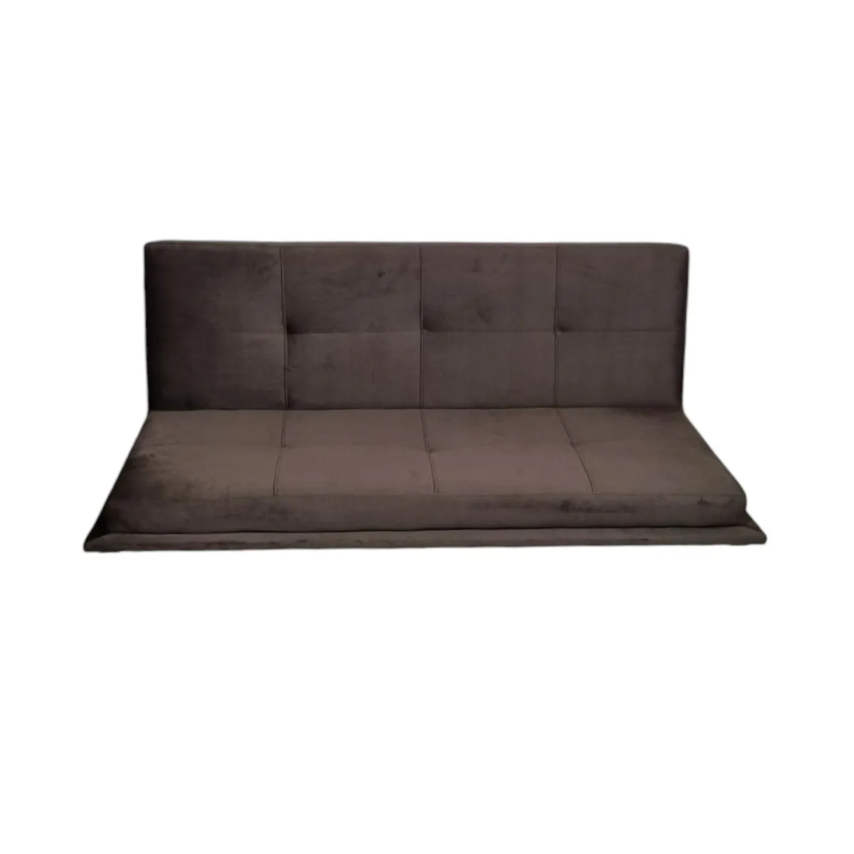 DISEÑOS VALESTRINI - SOFA CAMA FELPA CHOCOLATE