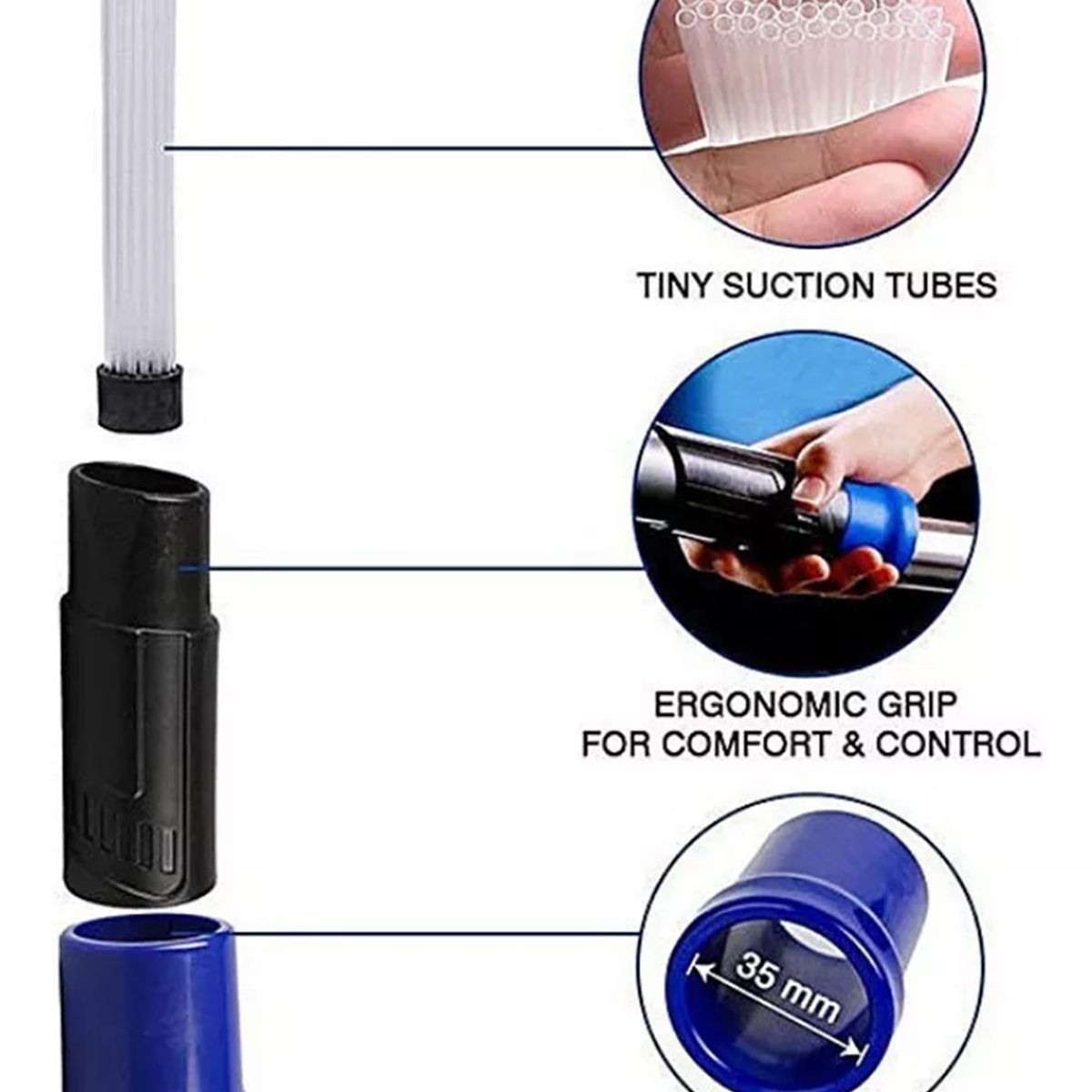 GENERICO - Cabezal Boquilla  35mm Aspiradora Reijillas Aire Acondicionado