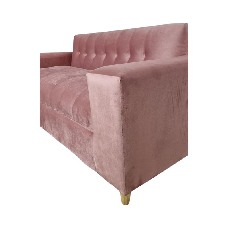DISEÑOS VALESTRINI - SOFA TRES CUERPOS FELPA PALO ROSA