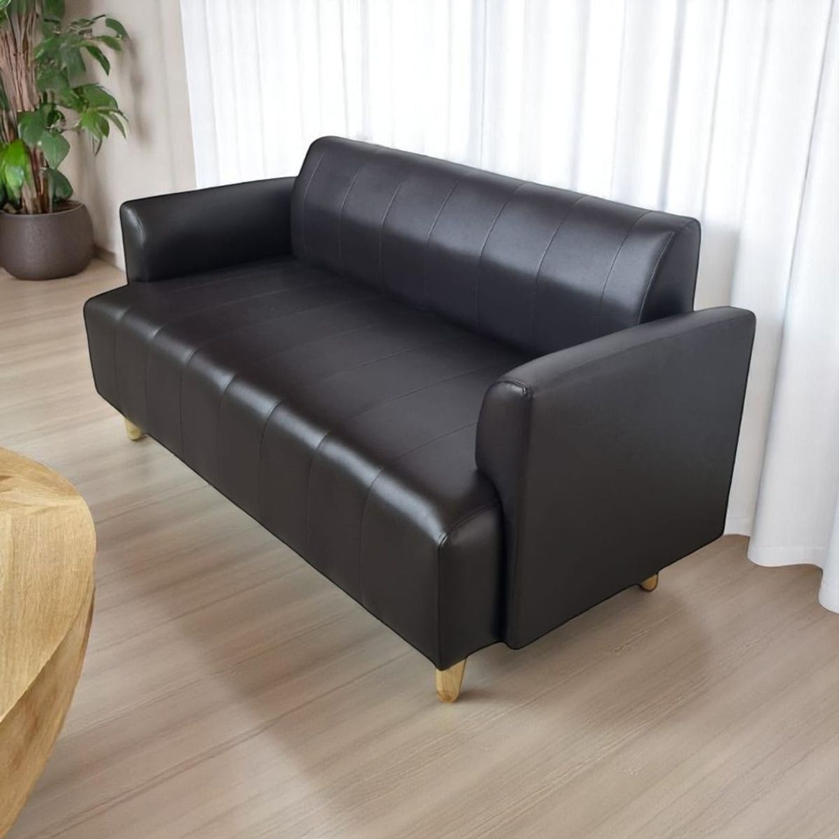 DISEÑOS VALESTRINI - SOFA IRLANDA ECOCUERO CHOCOLATE