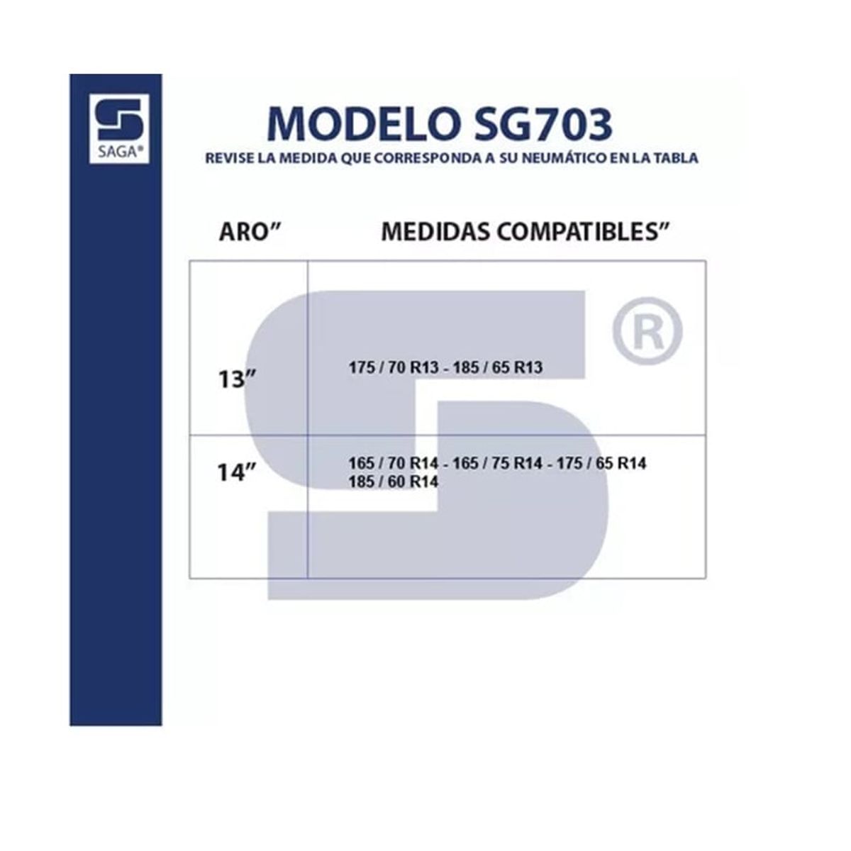 SAGA - Cadenas para Nieve Montaje Rápido SG703