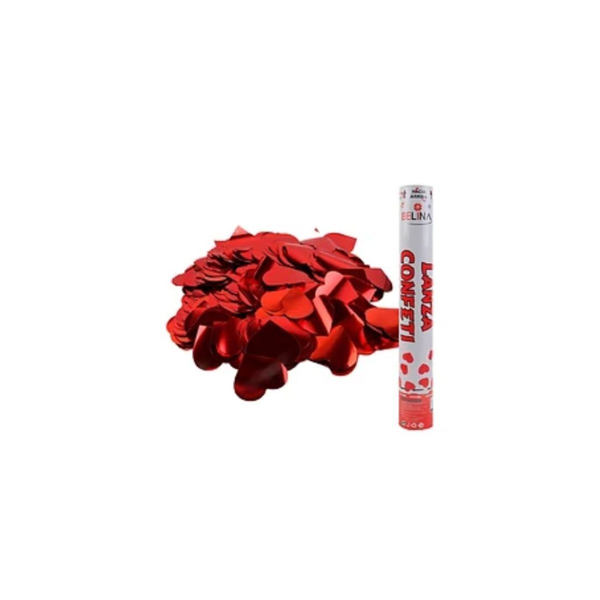 GENERICO - Lanza Confeti Corazones Rojo 1pcs 5x30cm