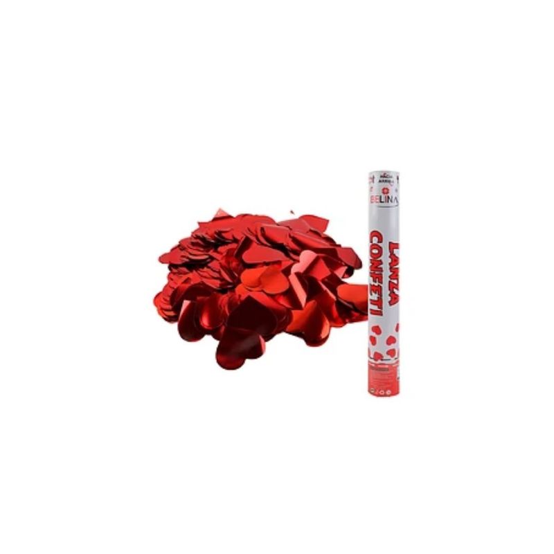 GENERICO - Lanza Confeti Corazones Rojo 1pcs 5x30cm
