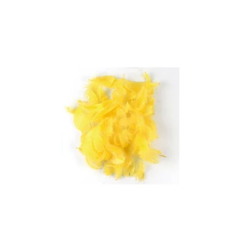 GENERICO - Plumas Decorativas Amarillas 100pcs