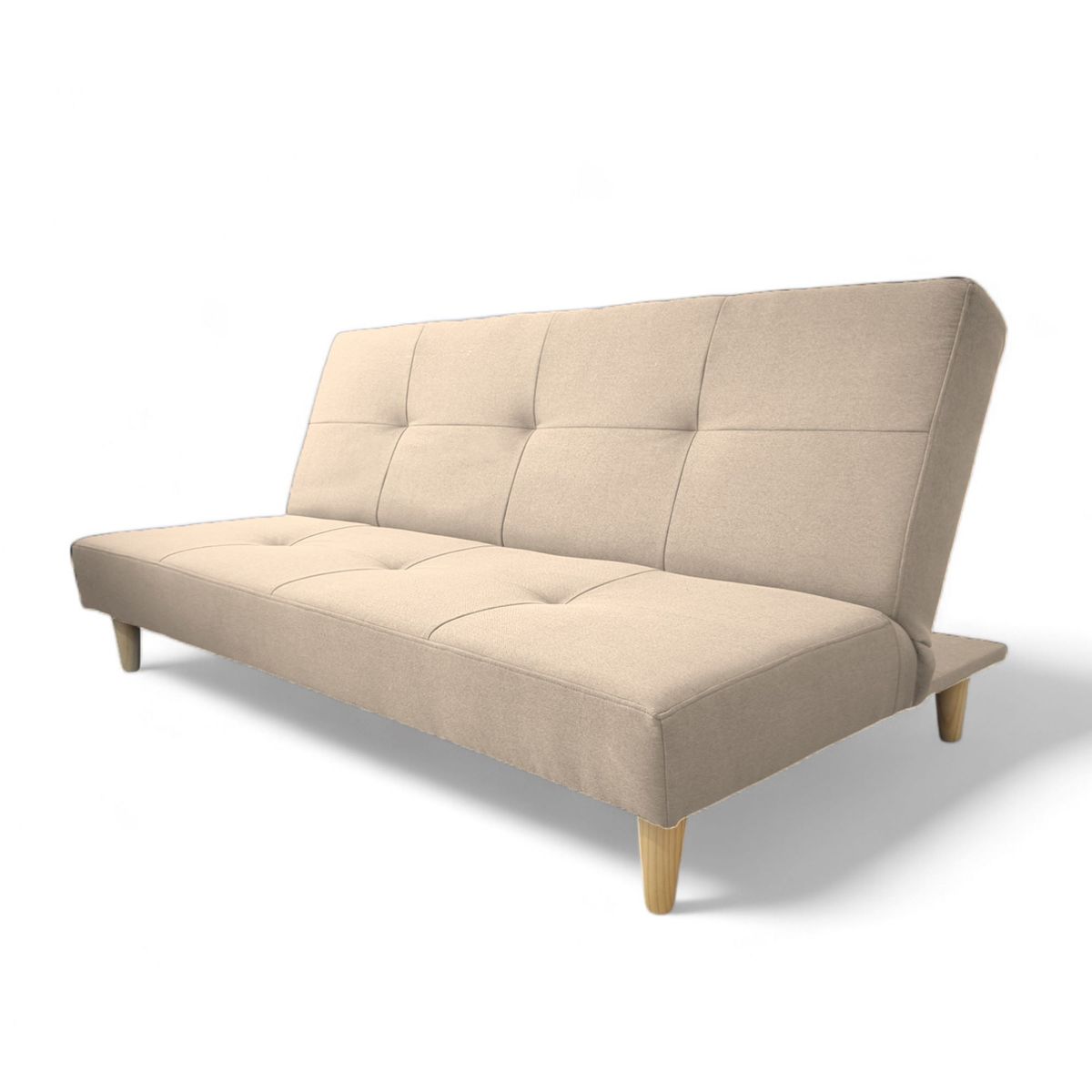 GENERICO - Futón Sofá Cama Córdoba Tela Beige