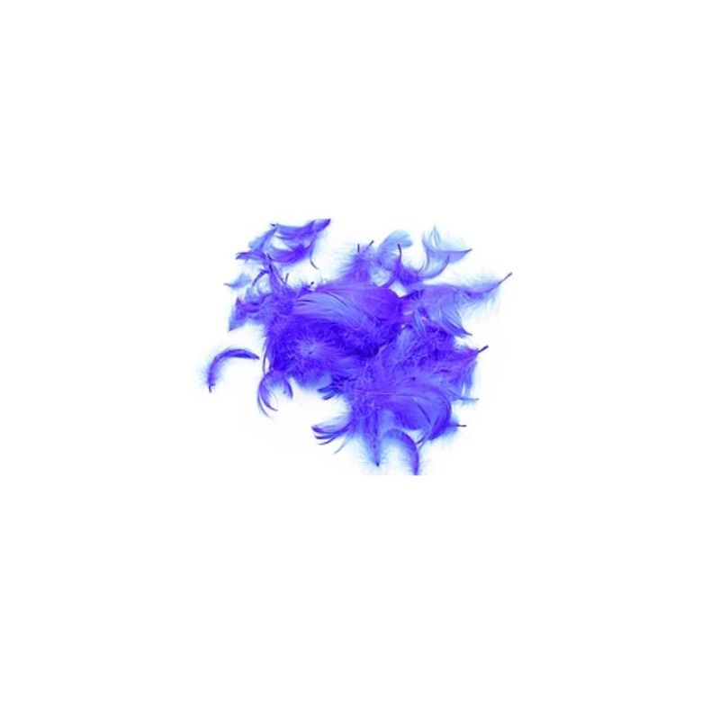 GENERICO - Plumas Decorativas Azul 100pcs