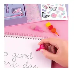 MAKE IT REAL - Cuaderno De Dibujo Lápices Marcadores Stickers Butterfly