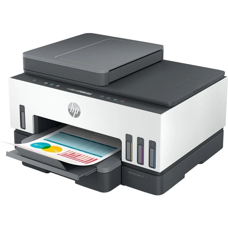 HP - Multifuncional HP Smart Tank 750 Color Wi-Fi Bluetooth USB - Negro