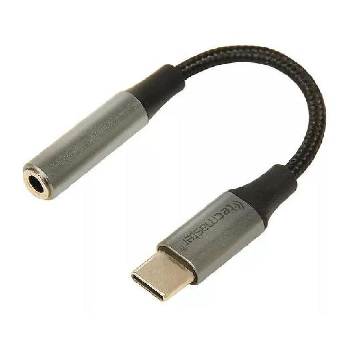 GENERICO - Adaptador de audífono tipo C a audio jack 35mm Tecmaster gris