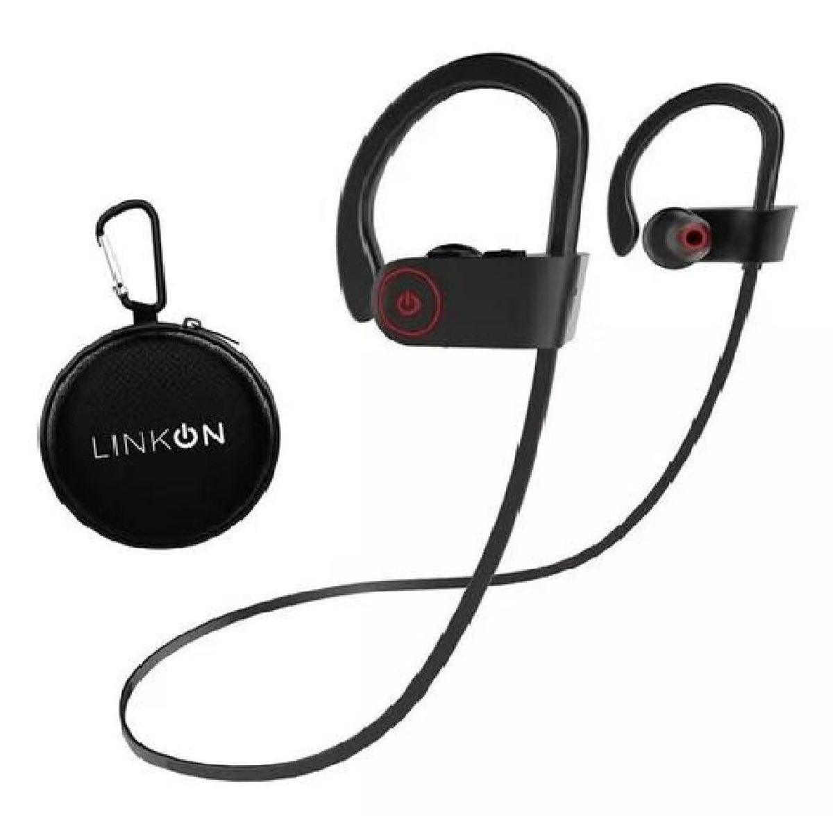 GENERICO - Audífonos deportivos inalámbricos Bluetooth con micrófono negro