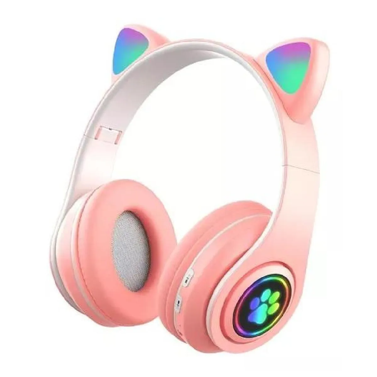 GENERICO - Auriculares gamer inalámbricos CAT Gaming STN-28 rosa LED
