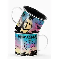 S/M - Taza Lechero Enlozado Kurt Cobain
