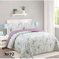 Cubrecama Quilt Verano 2 Plazas - Crema Floral XF92