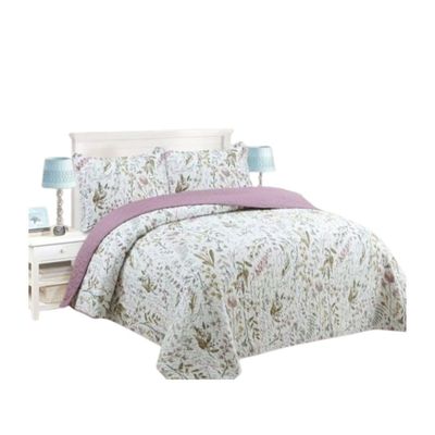 Imagen 2 del producto Cubrecama Quilt Verano 2 Plazas - Crema Floral XF92