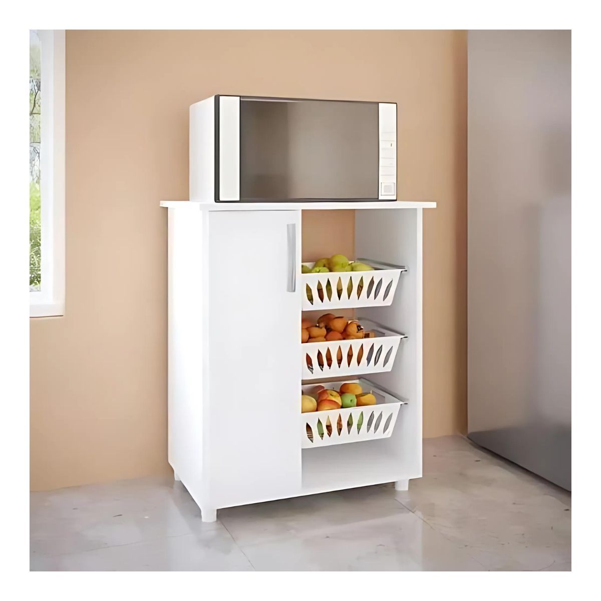 TODODESCUENTO - Mueble De Cocina Despensa Verduras - Modelo Verluro Blanco