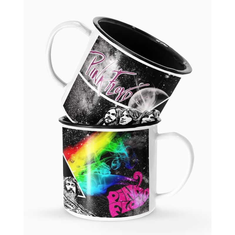 S/M - Taza Lechero Enlozado Pink Floyd Universo
