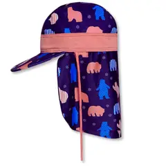 JUMP KIDS - Gorro Largo Con Protección UV +50 Azul Osos