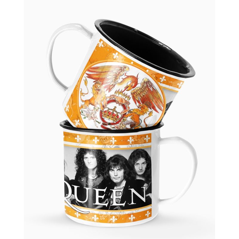 S/M - Taza Lechero Enlozado Queen Dorado