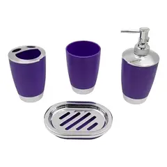 OEM - Set Accesorios De Baño 4pzs Portacepillos Jabonera
