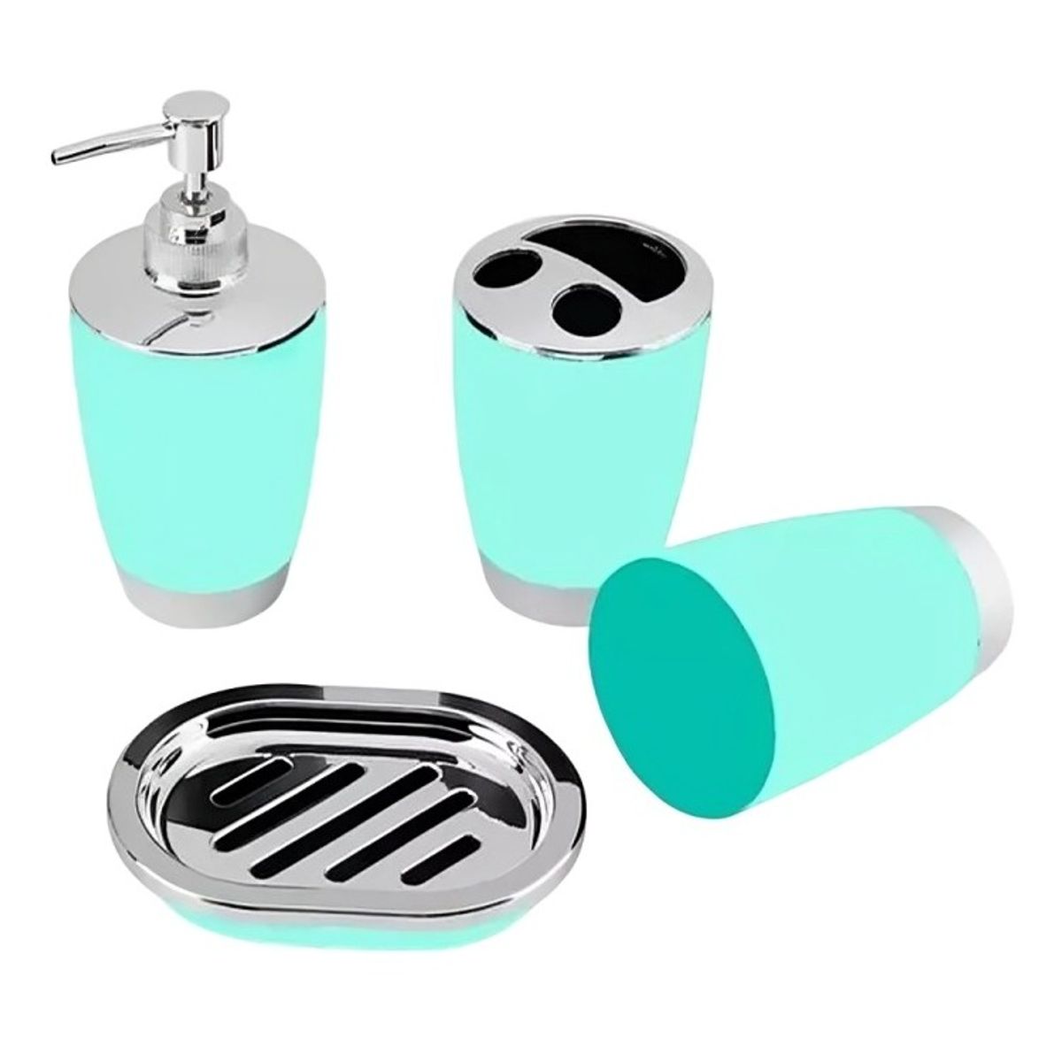 OEM - Set Accesorios De Baño 4pzs Portacepillos Jabonera