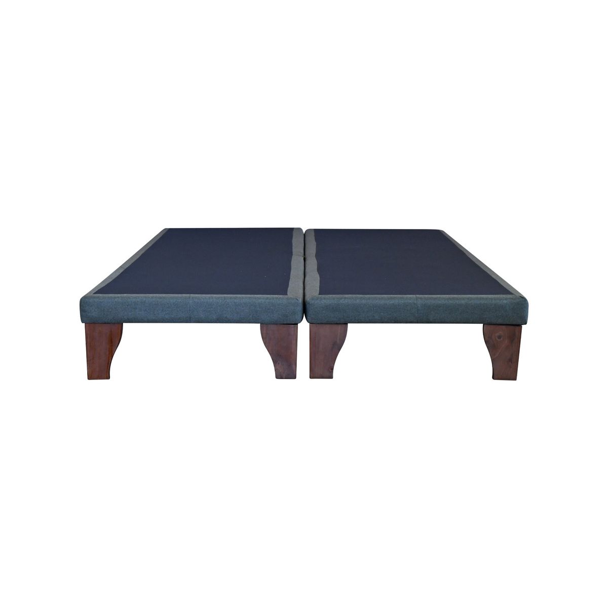 BLOCCARE - Base De Cama 2 Plazas div. Box 8 cm L190cm con Patas De Madera 19.5cm
