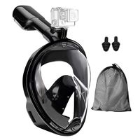 Máscara Full Face Antiniebla Buceo Snorkel Con Soporte Gopro