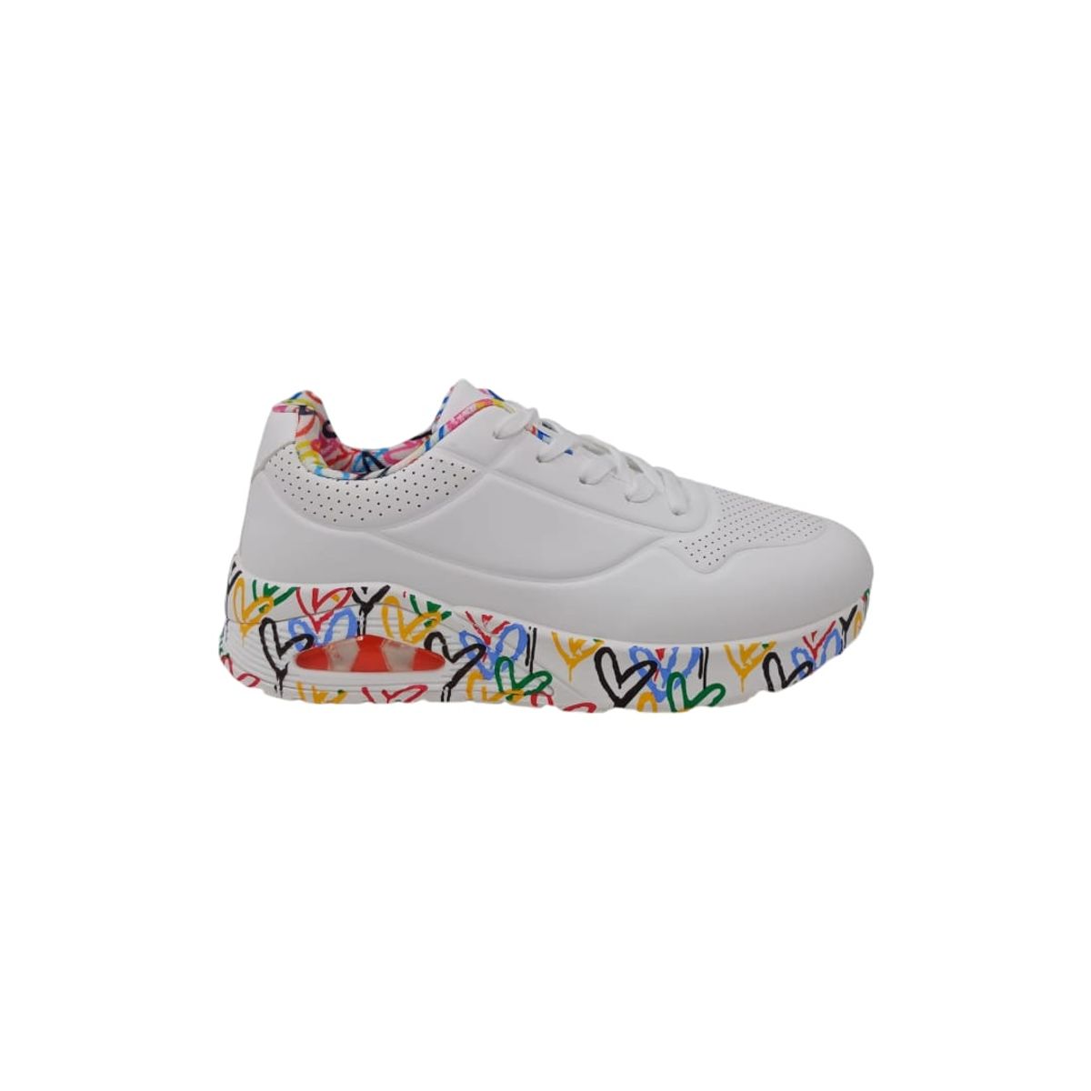 PAND G - Zapatilla Blanca Plataforma Mujer