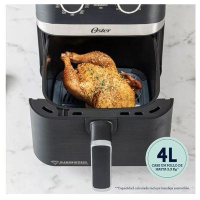 Imagen 2 del producto Freidora De Aire Manual 4lt Diamond Force Ckstaf401 Color Negro…