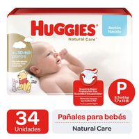 Pañales Natural Care P X 34 unidades