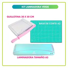 GENERICO - Kit Laminadora Hoby VERDE A3 S123